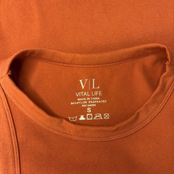 Orange Ribbed Tank Top - Picture 4 of 5